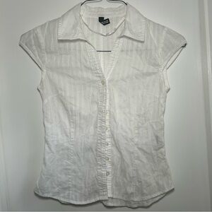 NEW H&M cap sleeve short button up size 4